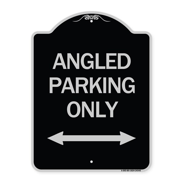 Signmission Angle Parking W/ Bidirectional Arrow Heavy-Gauge Aluminum Sign, 24" x 18", BS-1824-24345 A-DES-BS-1824-24345 - main